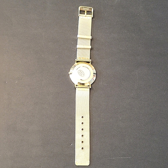 Statement Watch, Gold-tone, Large White Face, Roman Numerals, Japan Movement - Picture 8 of 12